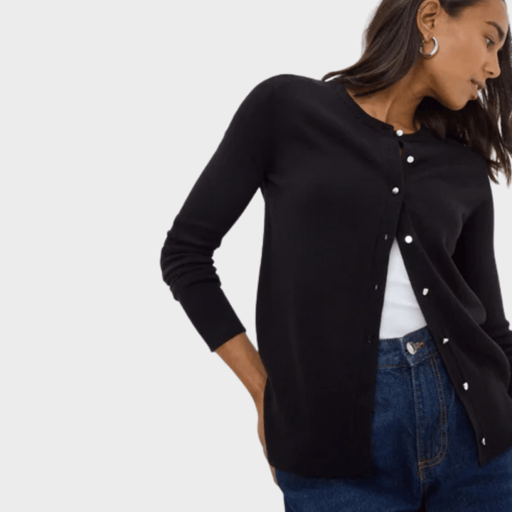 Ladies Black Button Through Cardigan from You Know Who's