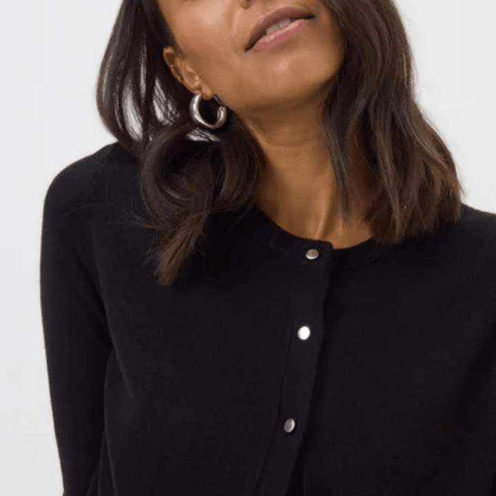 Ladies Black Button Through Cardigan from You Know Who's