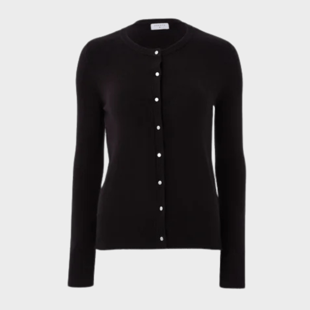Ladies Black Button Through Cardigan from You Know Who's