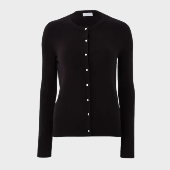 Ladies Black Button Through Cardigan from You Know Who's