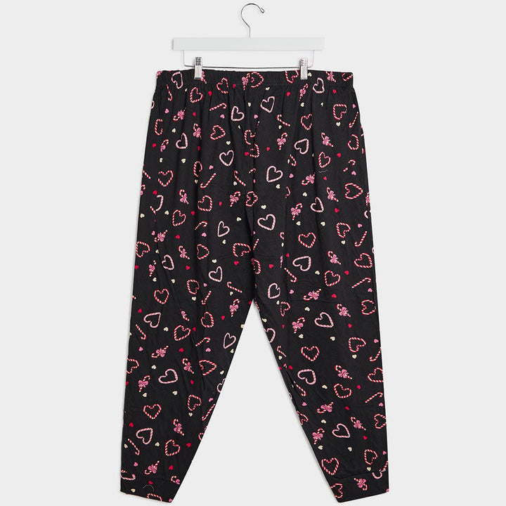 Ladies Black Candy Cane PJ Bottoms from You Know Who's
