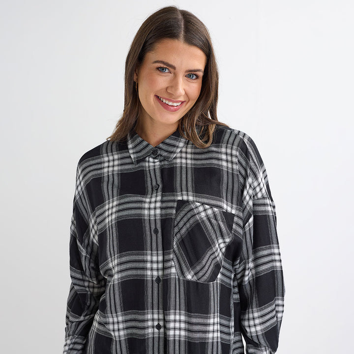Ladies Black Checked Shirt from You Know Who's