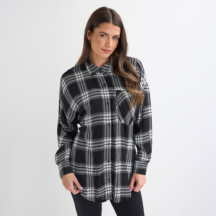 Ladies Black Checked Shirt from You Know Who's