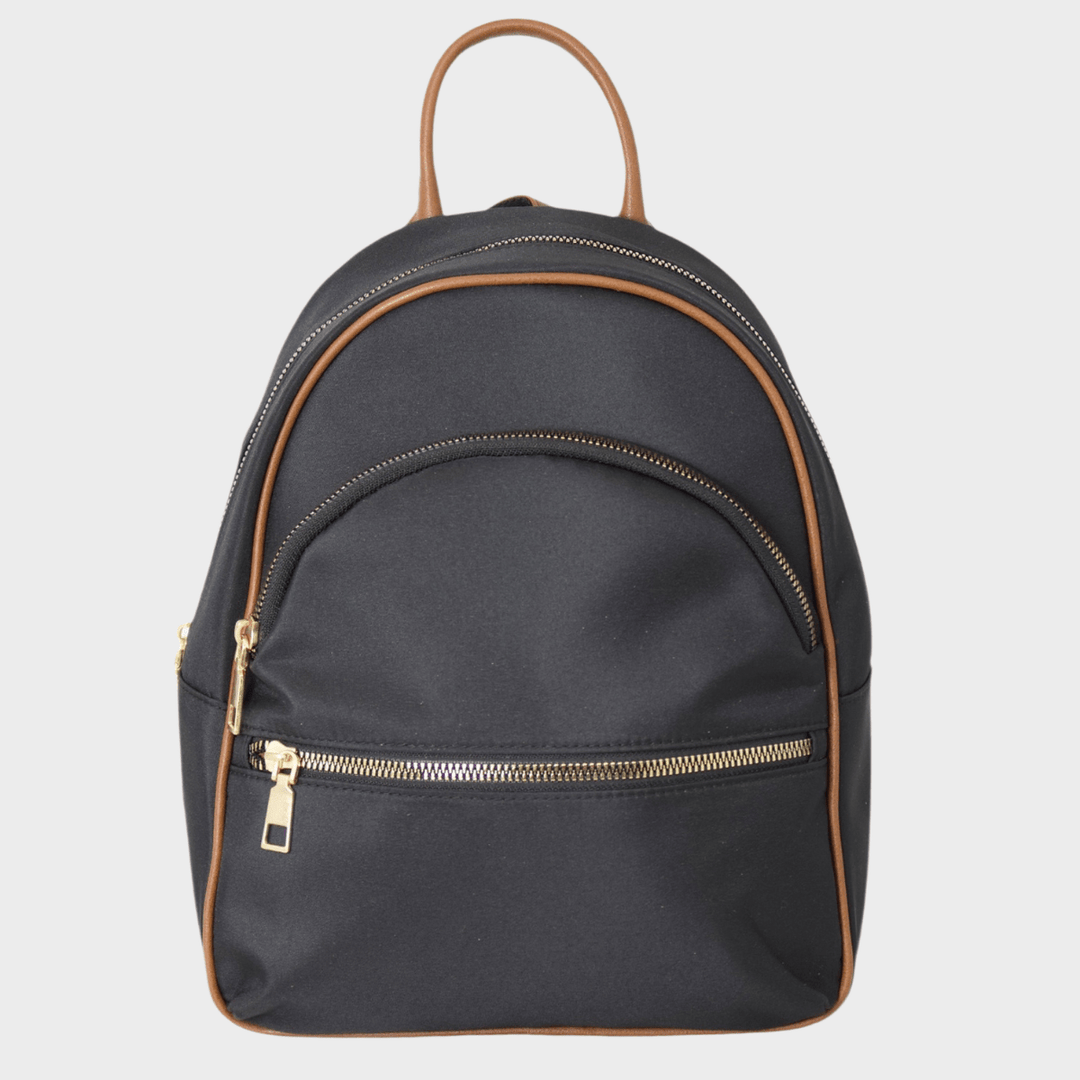 Ladies Black Contrast Backpack from You Know Who's
