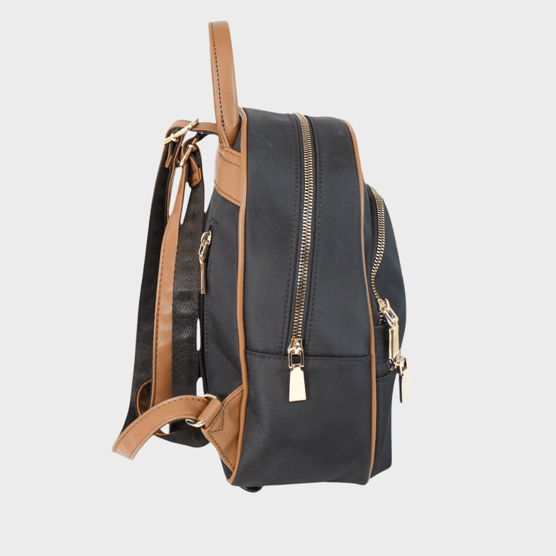 Ladies Black Contrast Backpack from You Know Who's