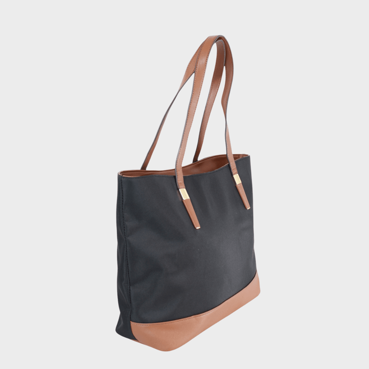 Ladies Black Contrast Strap Tote Bag from You Know Who's