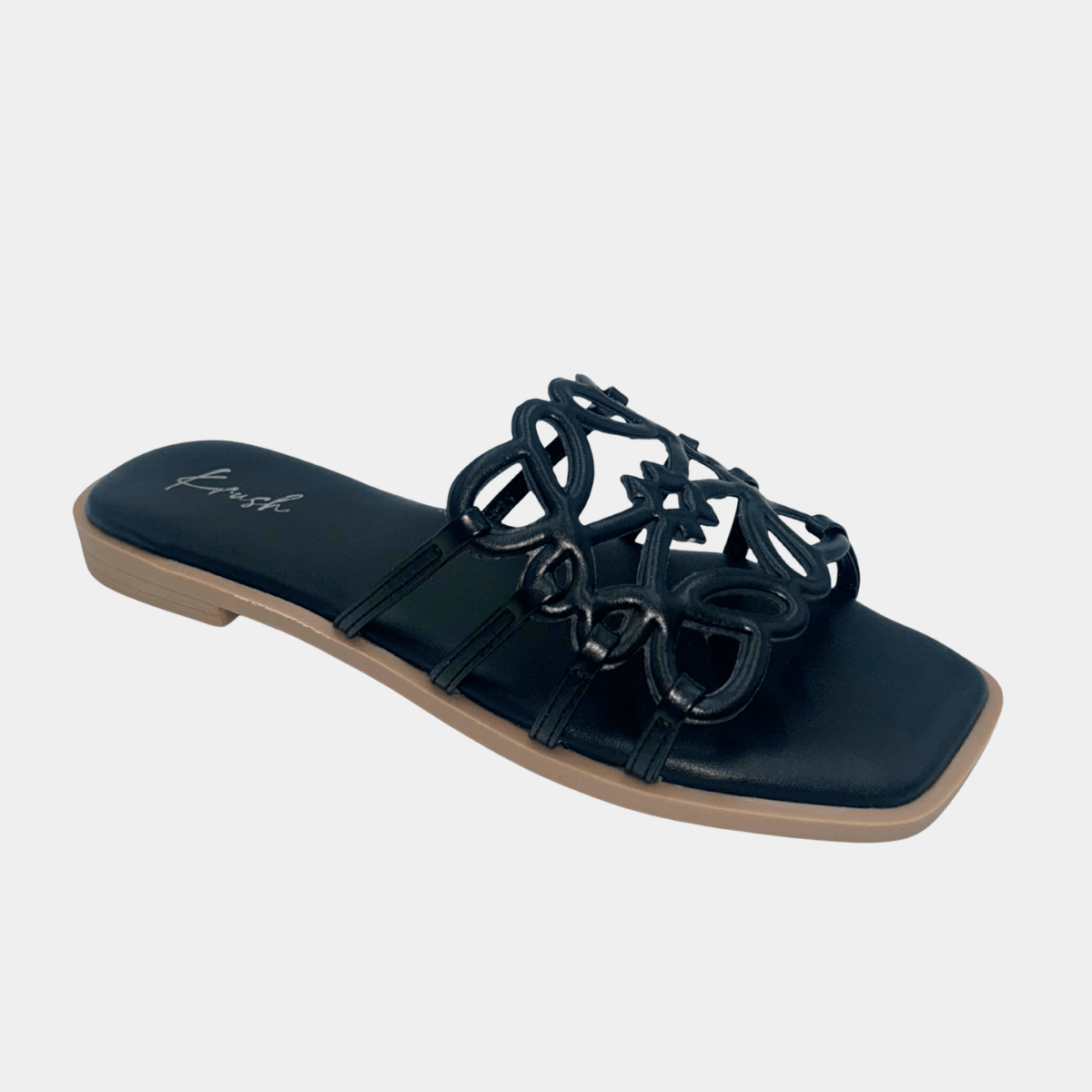 Ladies Black Cut Out Slider from You Know Who's