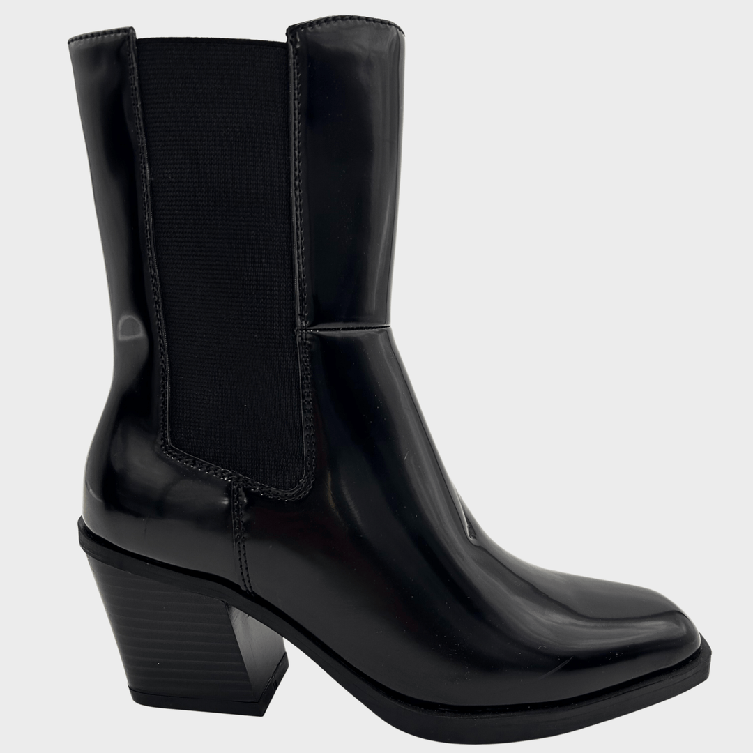 Ladies Black Elastic Gusset Cowboy Boots from You Know Who's