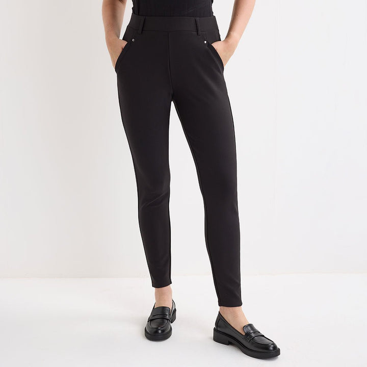 Ladies Black Elastic Waist Trouser from You Know Who's