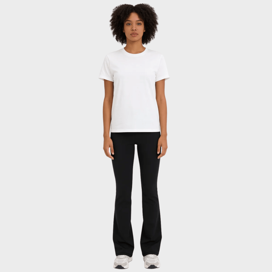 Ladies Black Flared Gym Trouser from You Know Who's