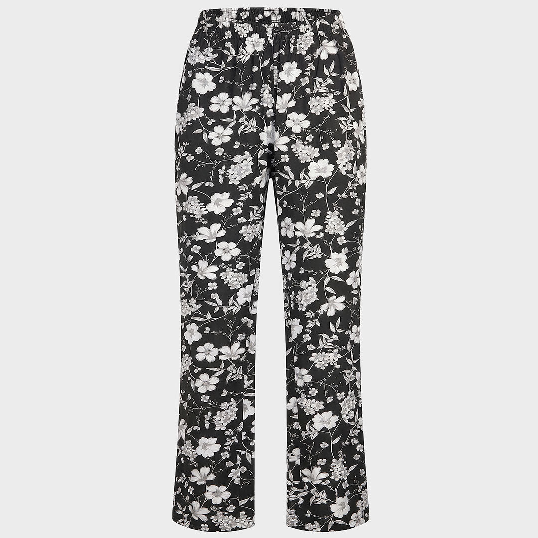 Ladies Black Floral PJ Bottoms from You Know Who's