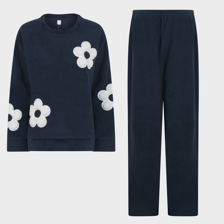 Ladies Black Flower Loungewear Set from You Know Who's