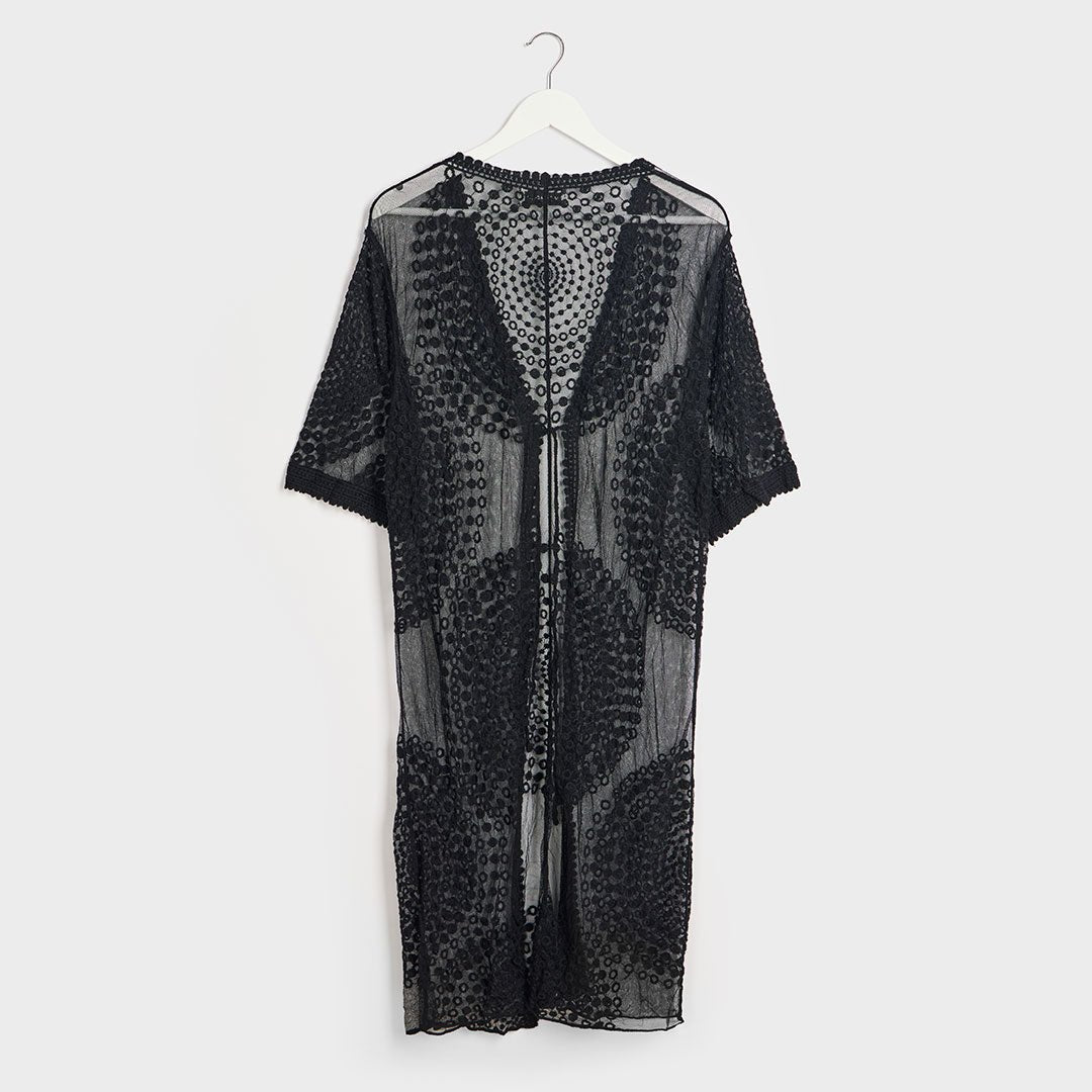 Ladies Black Geo Detail Kimono from You Know Who's