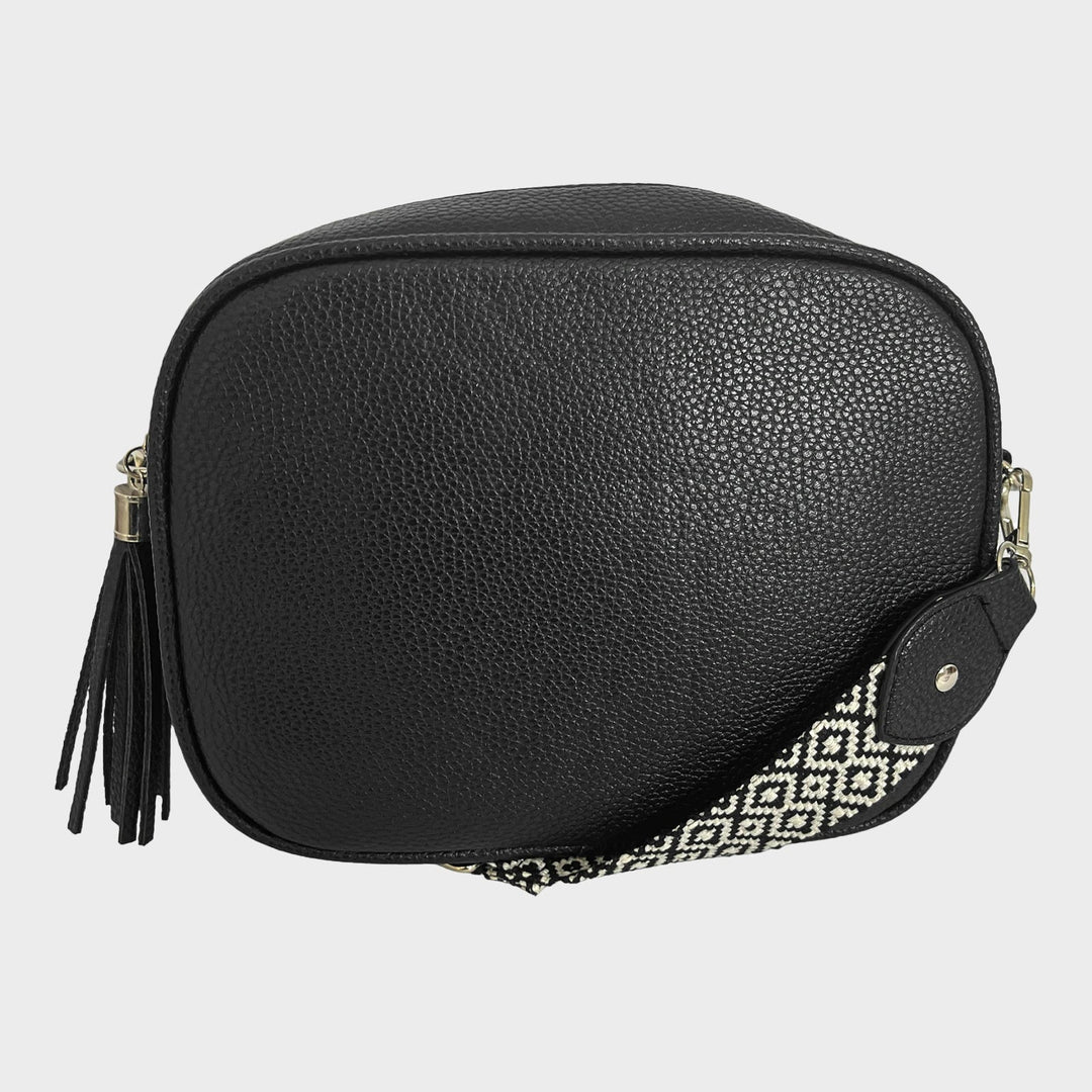 Ladies Black Geo Strap Bag from You Know Who's