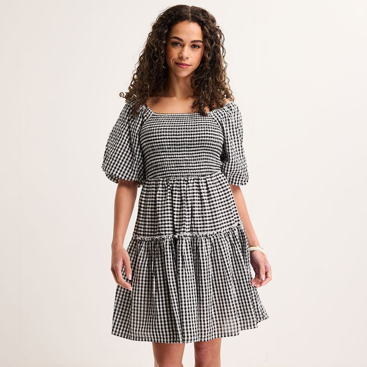 Ladies Black Gingham Dress from You Know Who's