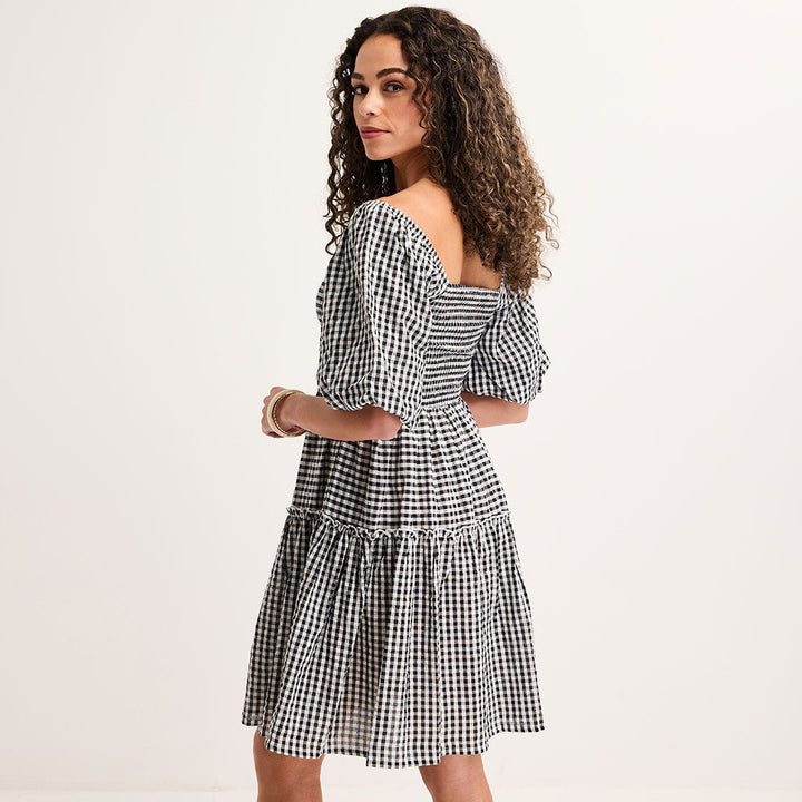 Ladies Black Gingham Dress from You Know Who's