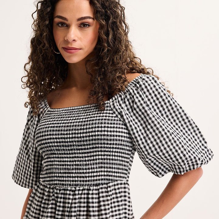 Ladies Black Gingham Dress from You Know Who's