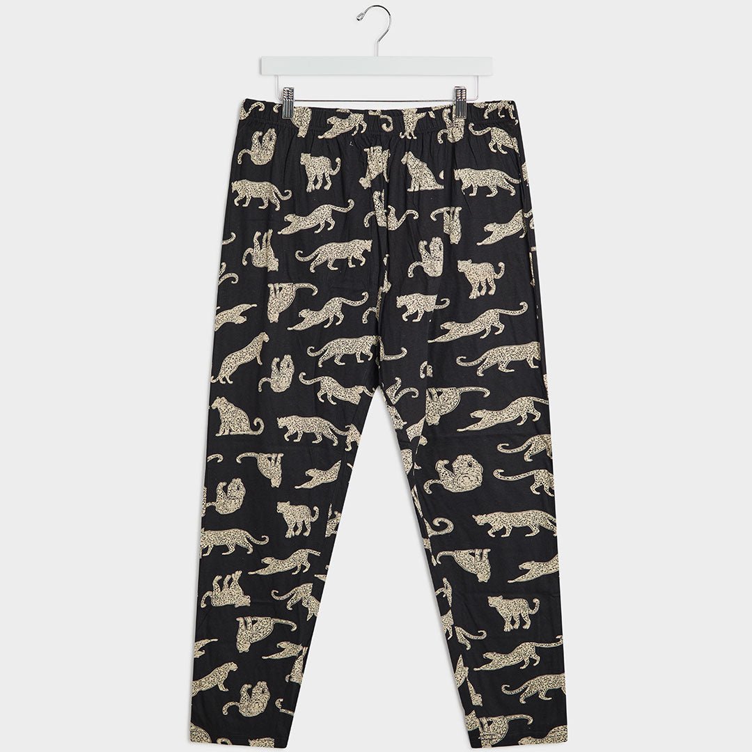 Ladies Black Leopard PJ Bottoms from You Know Who's