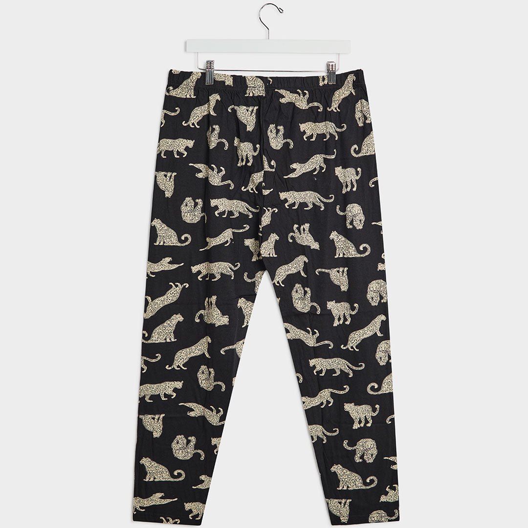 Ladies Black Leopard PJ Bottoms from You Know Who's