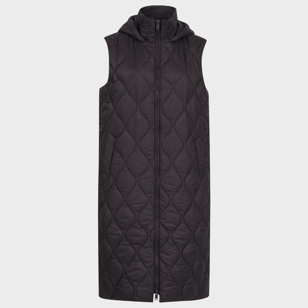 Ladies Black Longline Gilet from You Know Who's