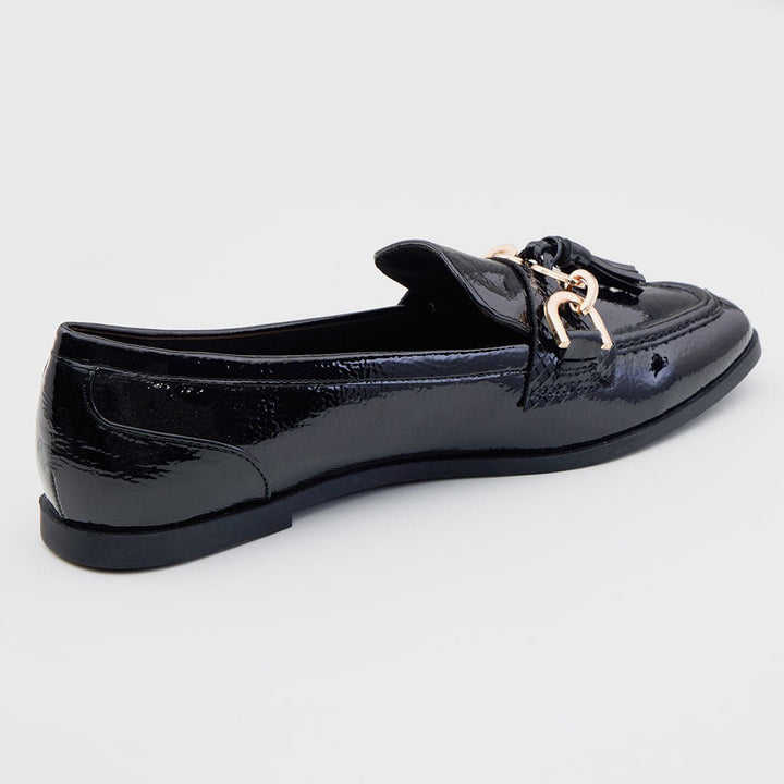 Ladies Black Patent Tassel Loafer from You Know Who's