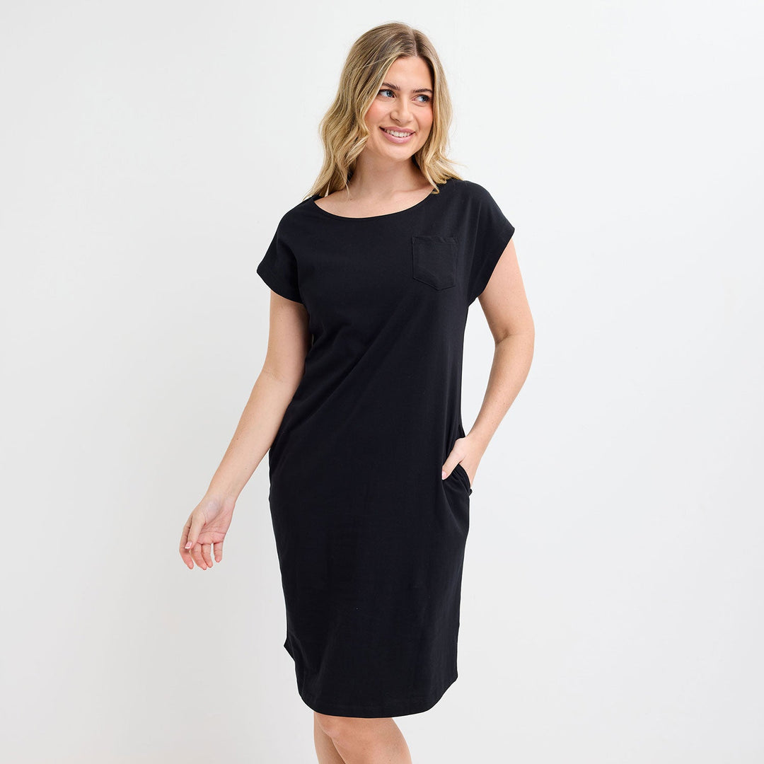 Ladies Black Pocket Dress from You Know Who's