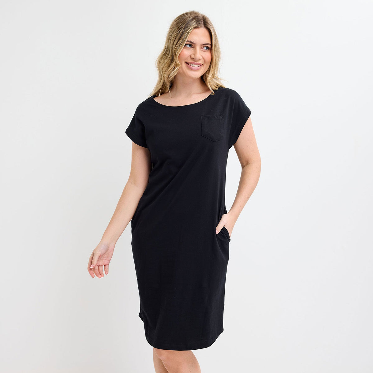 Ladies Black Pocket Dress from You Know Who's