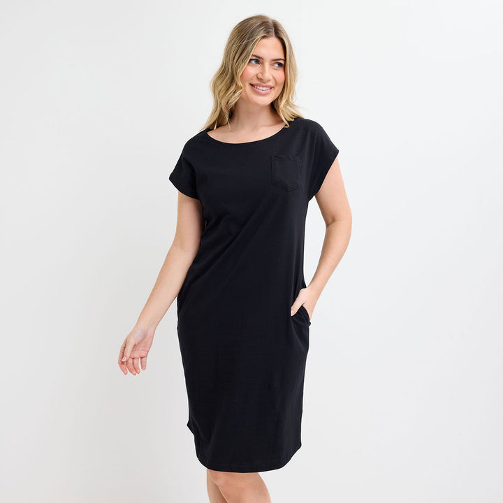 Ladies Black Pocket Dress from You Know Who's