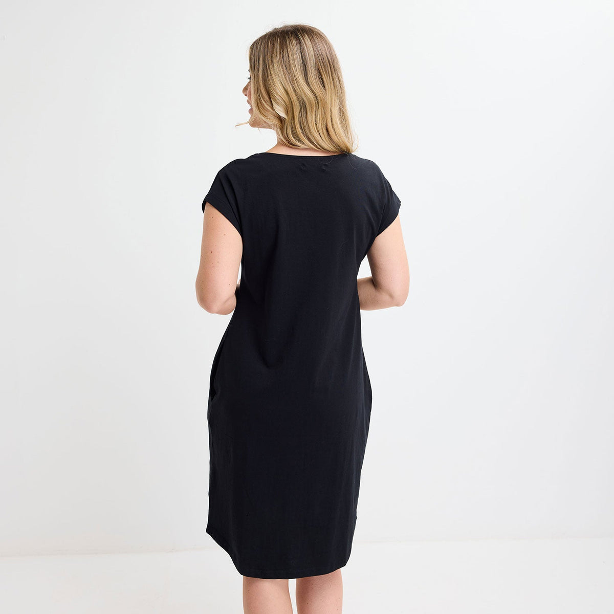 Ladies Black Pocket Dress from You Know Who's