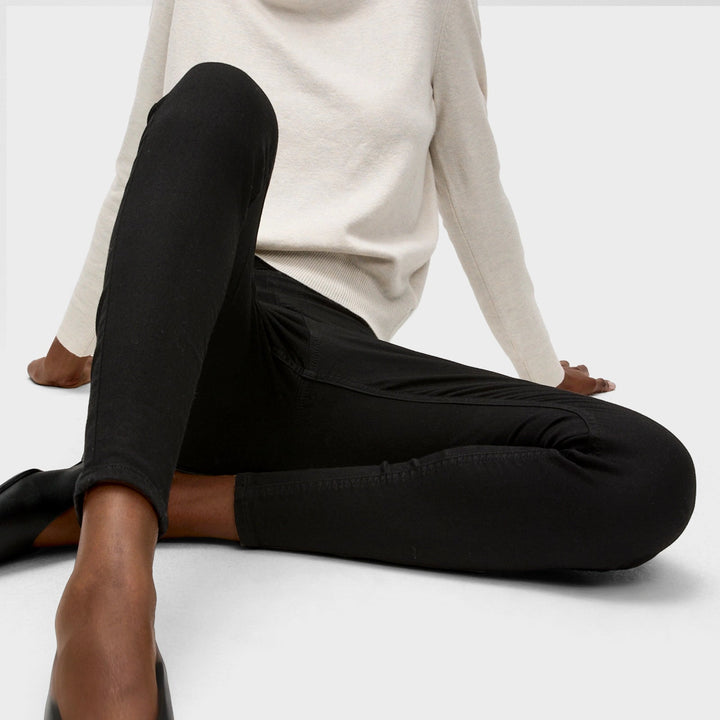 Ladies Black Pull On High Waisted Jegging from You Know Who's