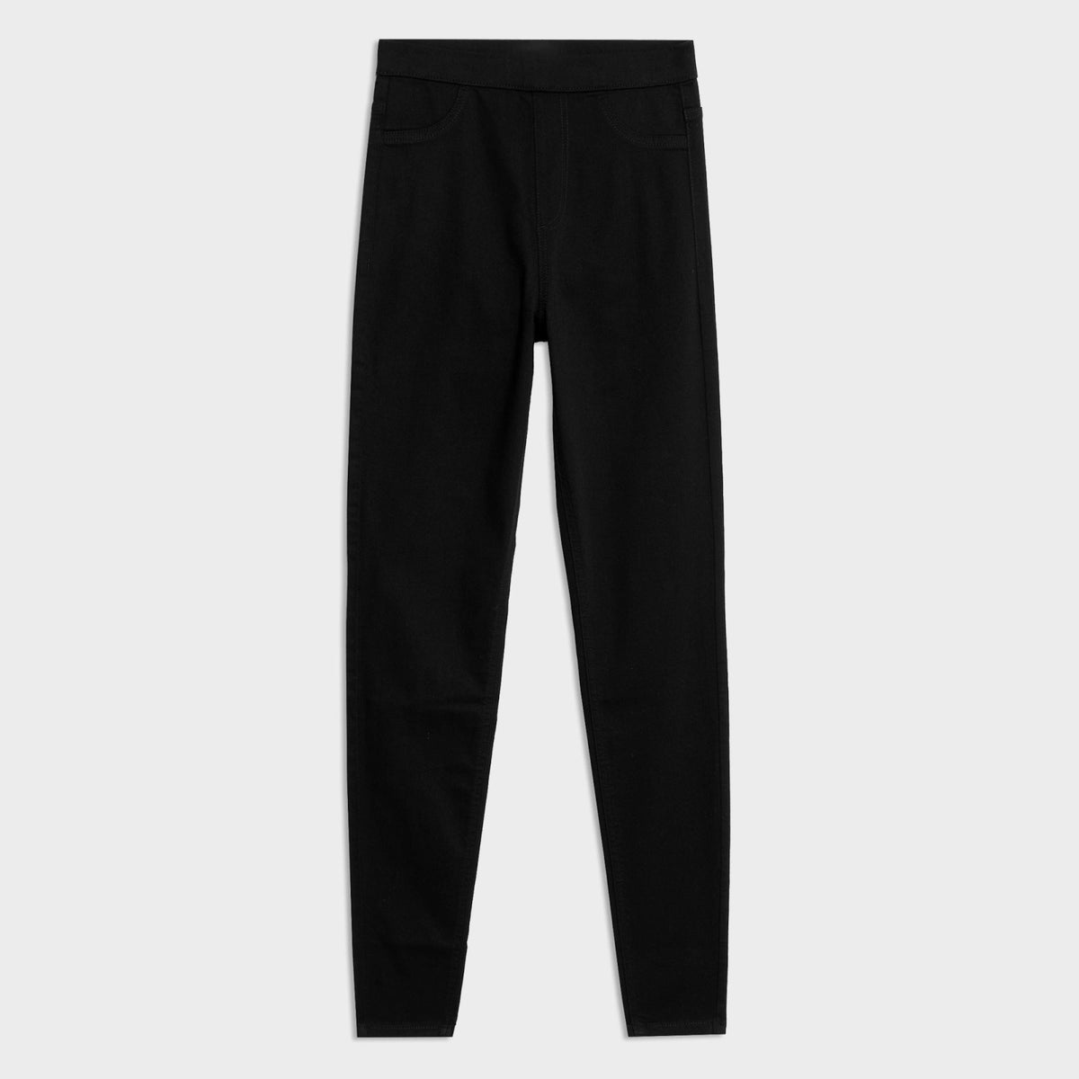Ladies Black Pull On High Waisted Jegging from You Know Who's