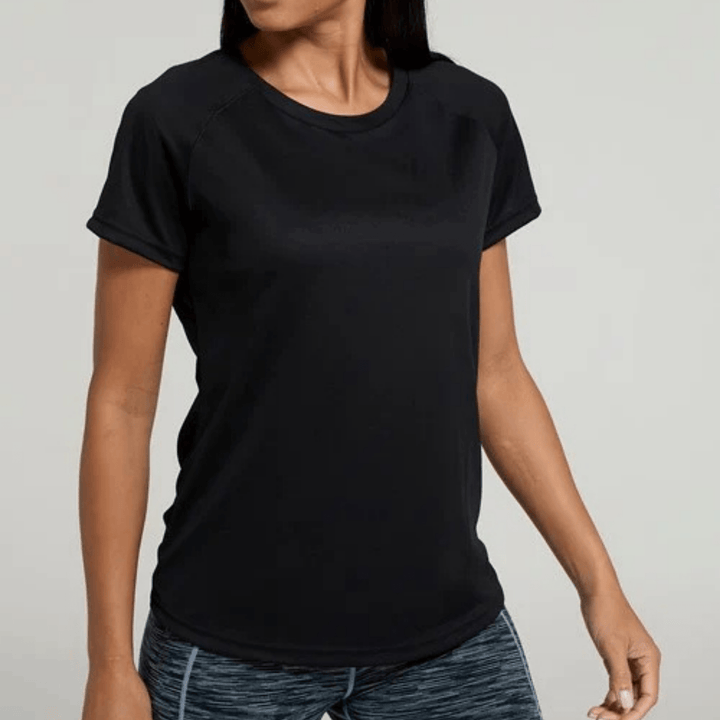 Ladies Black Quick Drying T-Shirt from You Know Who's