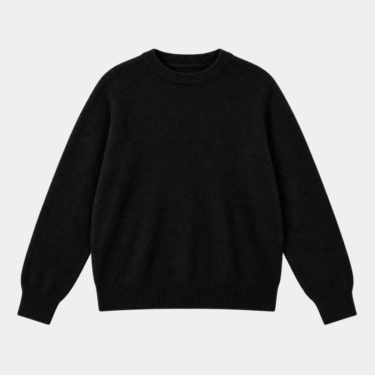 Ladies Black Relaxed Crew Neck Jumper from You Know Who's