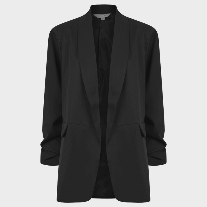 Ladies Black Ruched Sleeve Blazer from You Know Who's