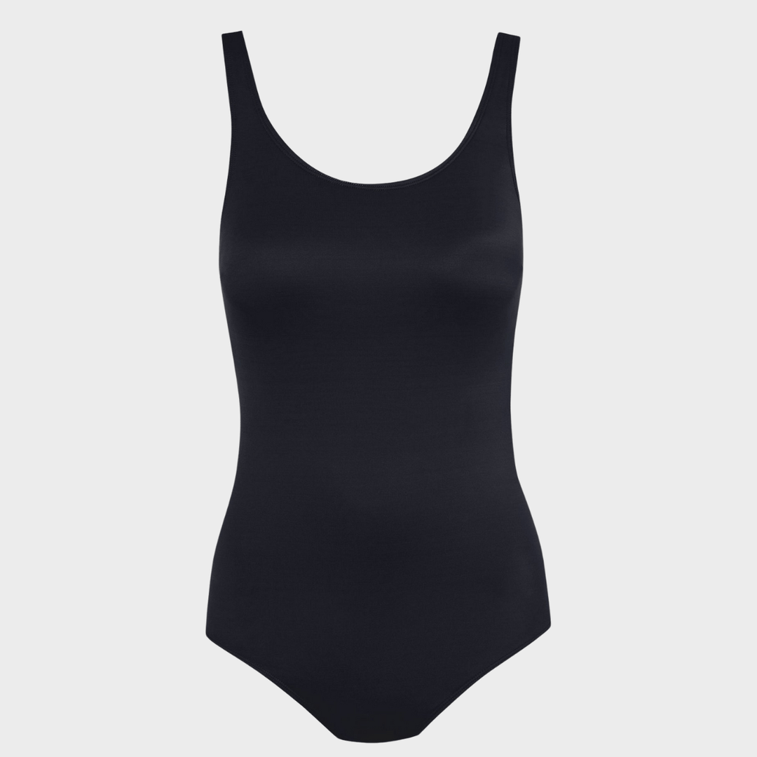 Ladies Black Scoop Neck Swimsuit from You Know Who's