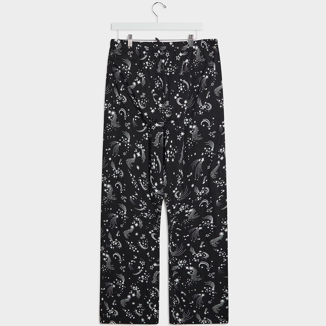 Ladies Black Shooting Star PJ Bottoms from You Know Who's