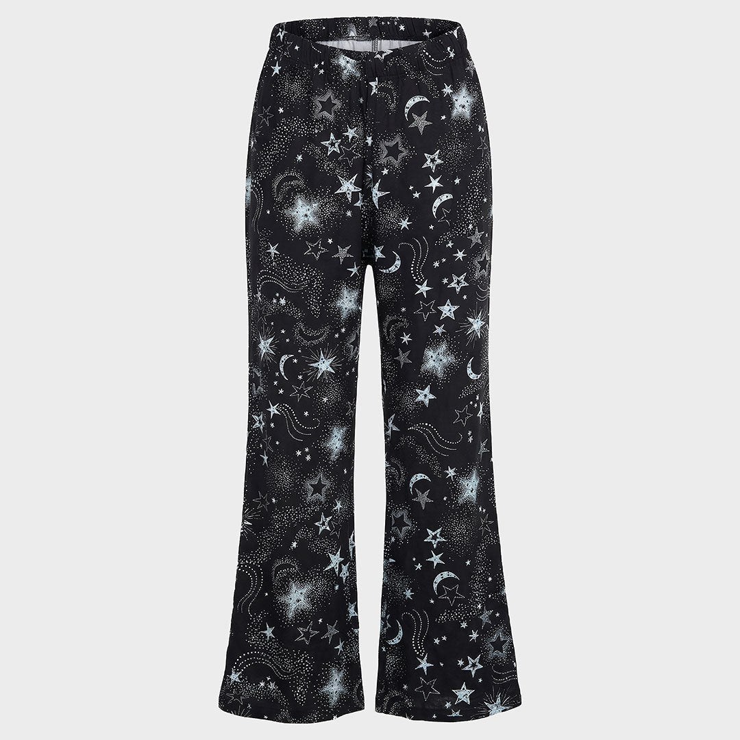 Ladies Black Shooting Star PJ Bottoms from You Know Who's