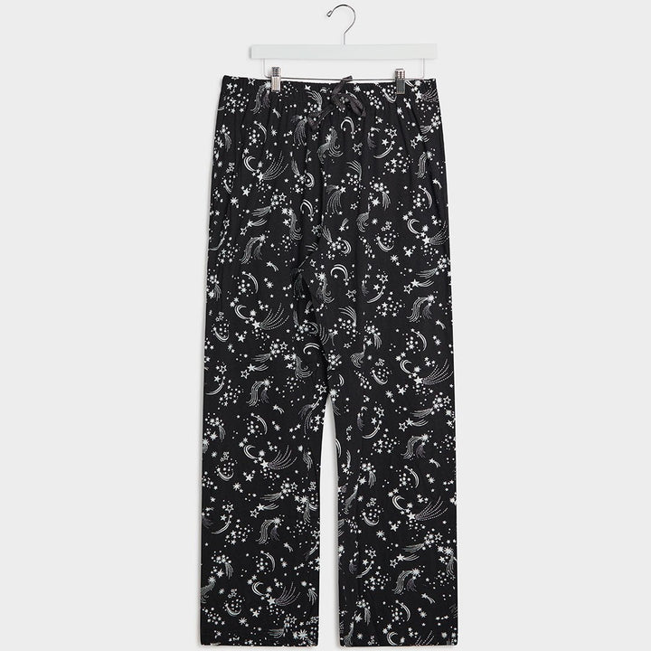 Ladies Black Shooting Star PJ Bottoms from You Know Who's