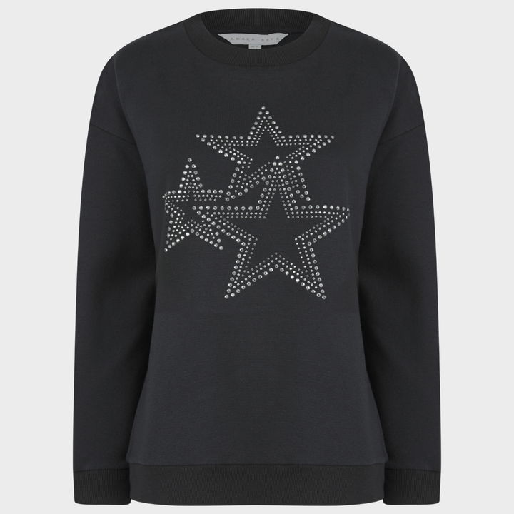 Ladies Black Star Embellishment Sweater from You Know Who's