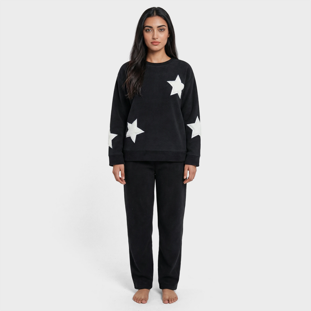Ladies Black Star Lounge Set from You Know Who's
