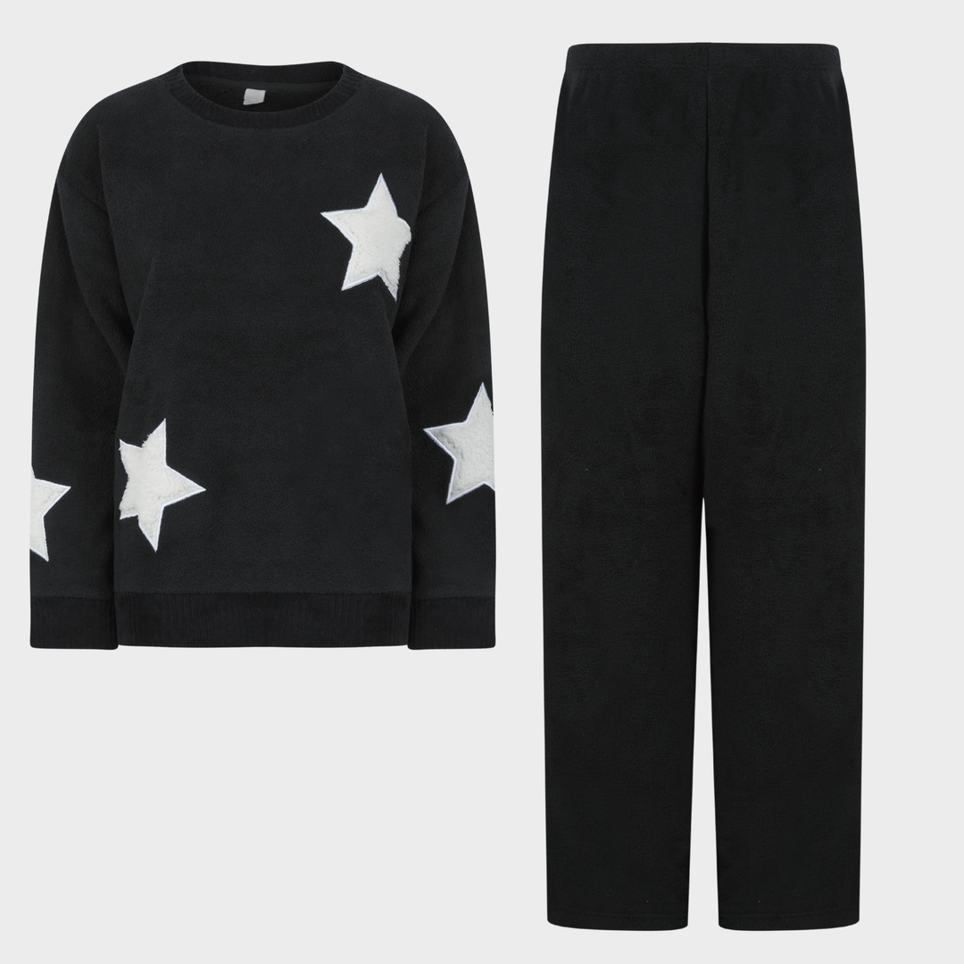 Ladies Black Star Lounge Set from You Know Who's