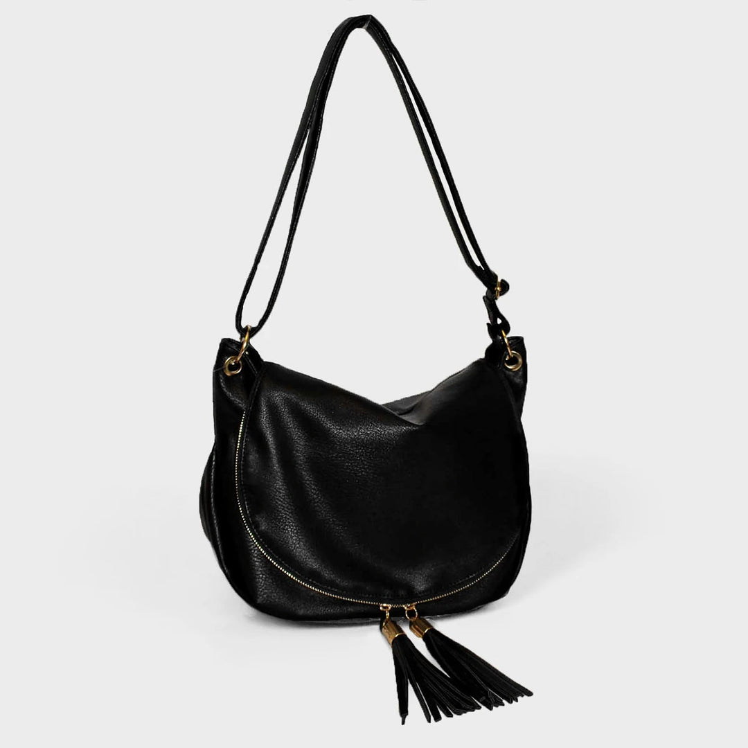 Ladies Black Tassle Bag from You Know Who's