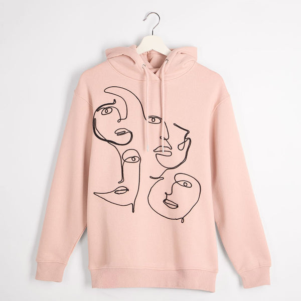 Ladies Black Thread Face Hoodie from You Know Who's