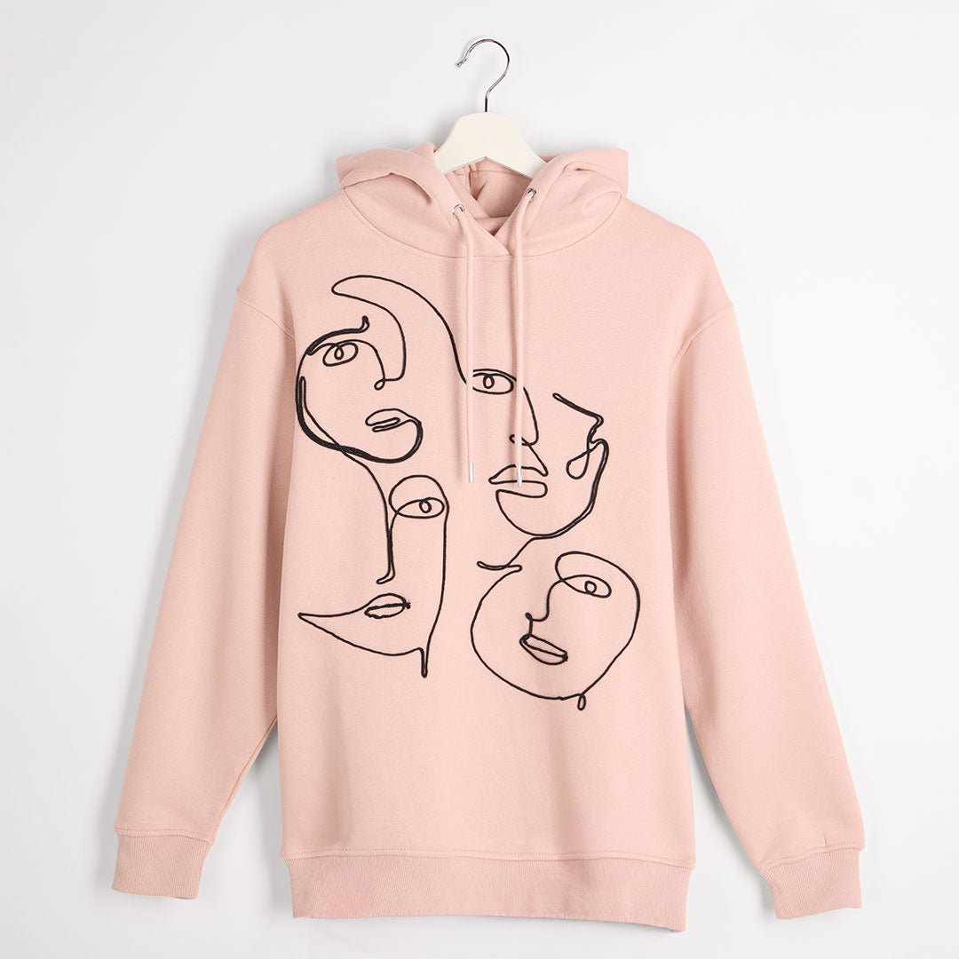 Ladies Black Thread Face Hoodie from You Know Who's