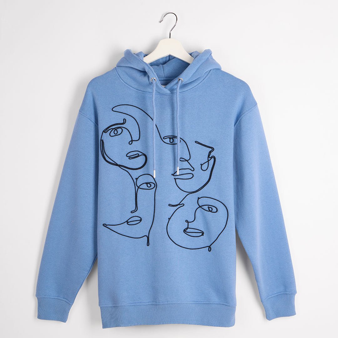 Ladies Black Thread Face Hoodie from You Know Who's