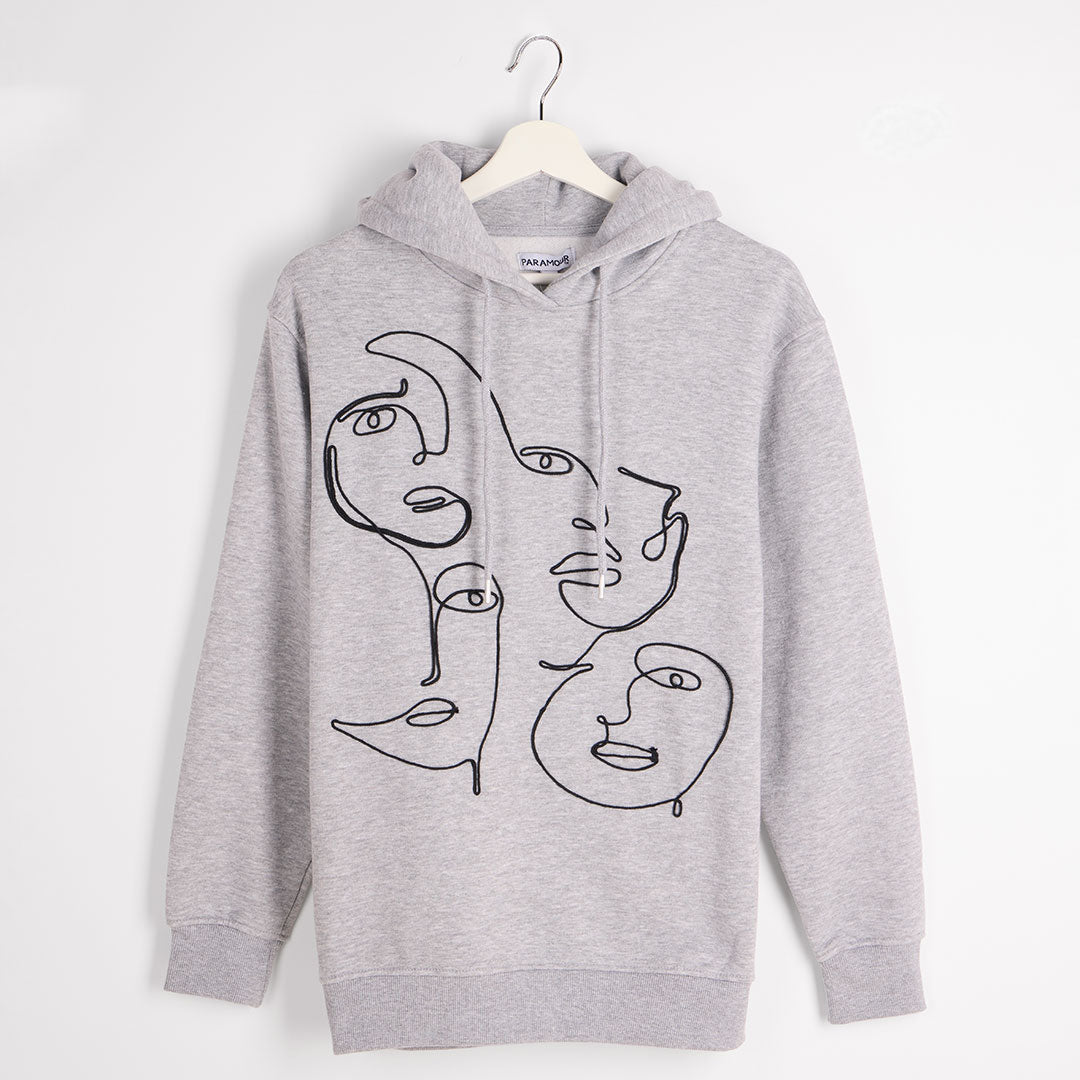 Ladies Black Thread Face Hoodie from You Know Who's