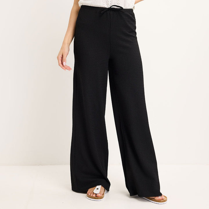 Ladies Black Tie Waist Trouser from You Know Who's
