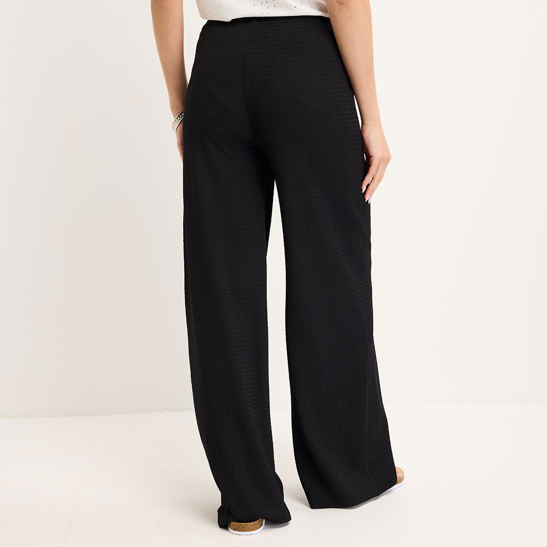 Ladies Black Tie Waist Trouser from You Know Who's