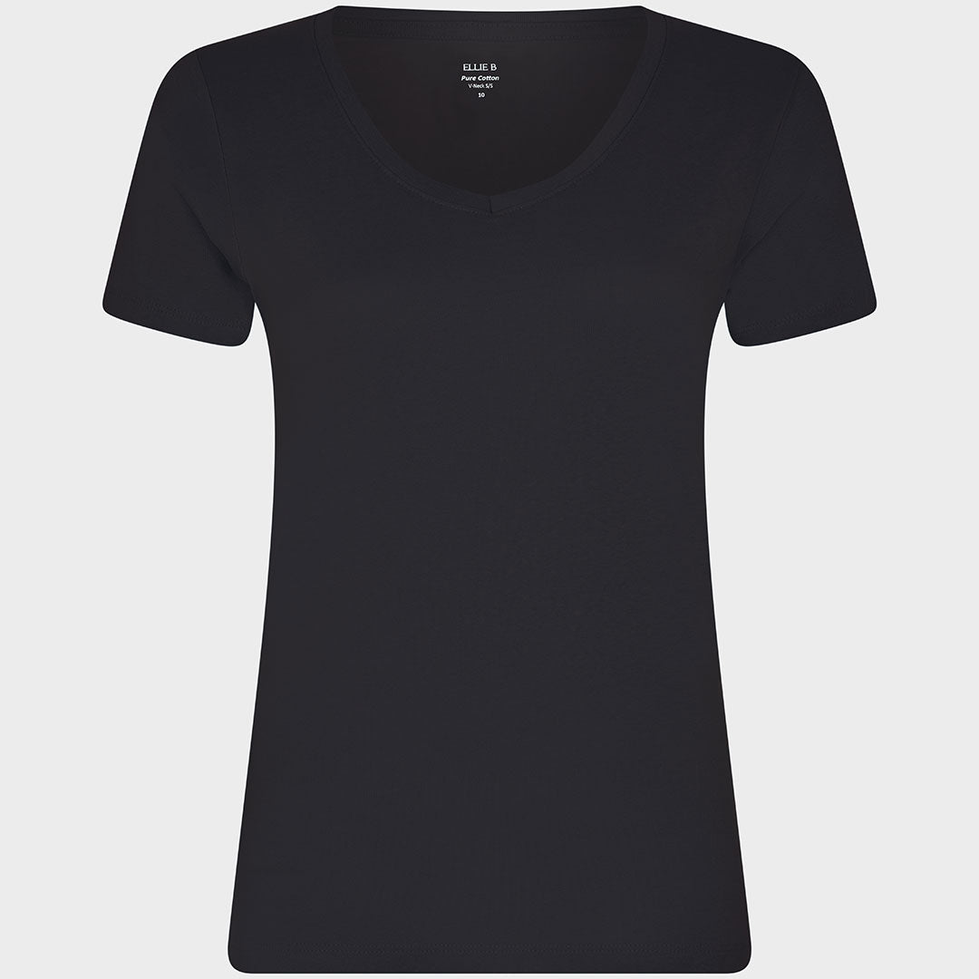 Ladies Black V Neck T - Shirt from You Know Who's