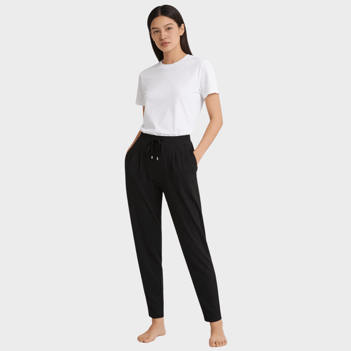 Ladies Black Viscose Trousers from You Know Who's